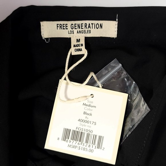 Free Generation Los Angeles Women's Balloon Sleeve Semi-Sheer Button Fro… - Picture 5 of 7